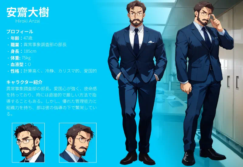 安齋広樹のキャラクターシート