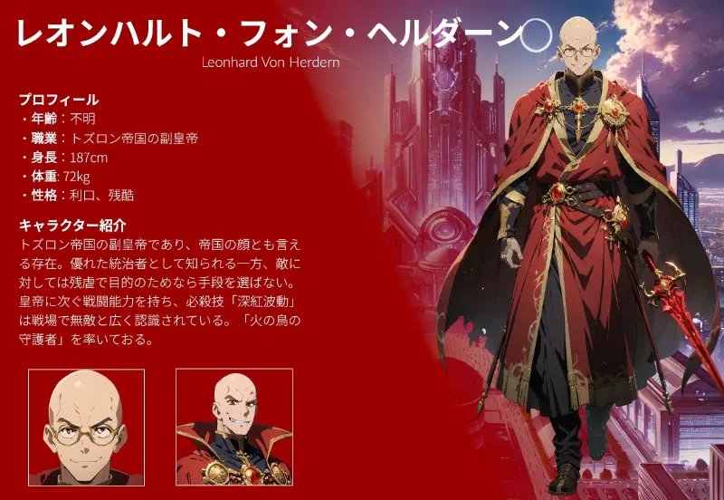 レオンハルト・フォン・ヘルダーンのキャラクターシート