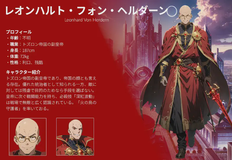 レオンハルト・フォン・ヘルダーンのキャラクターシート